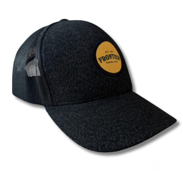 frontier-travel-club-snapback-mesh-back-hat-speckled-black-grey