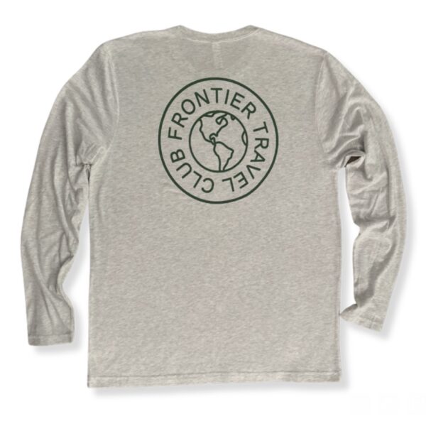 Frontier-Travel-Club-Next-Level-Long-Sleeve-Shirt-Light-Grey-Hunter-Green